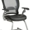 Space Seating® Air Grid Back Leather Visitors Chair [3685]