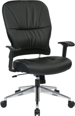 Space Seating® Black Bonded Leather Managers Chair [32-E33P918P]