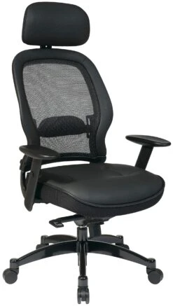Space Seating Deluxe Matrex Back Mesh Office Chair [25004] -Office Chairs Unlimited Sales space seating deluxe matrex back mesh office chair 25004 top grain leather 27008 65 38089391472888