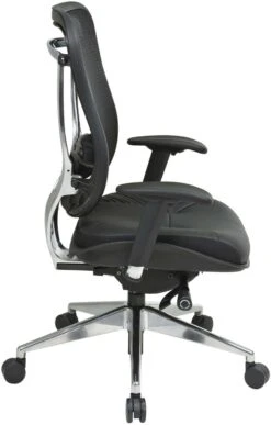 Space Seating® Executive High Back Mesh Chair Leather Seat [818A-41P9C1A8] -Office Chairs Unlimited Sales space seating executive high back mesh chair leather seat 818a 41p9c1a8 31692500631703