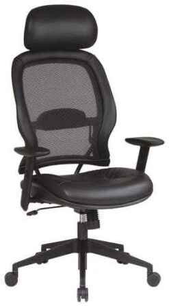Space Seating Leather Air Grid Chair With Headrest [57906]