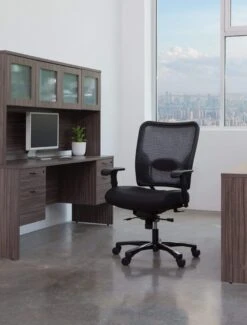 Space Seating Mesh Back Leather Big And Tall Chair [75-47A773] -Office Chairs Unlimited Sales space seating mesh back leather big and tall chair 75 47a773 31852779503767