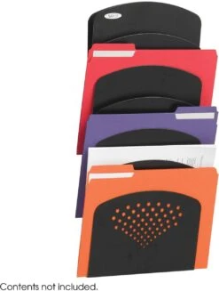 Steel Wall Organizer Letter / Legal-Size 7 Pocket Black [3185BL]