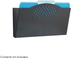 Steel Wall Organizer Rack Legal-Size Single Pocket Black [3171BL]