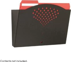 Steel Wall Organizer Rack Letter-Size Single Pocket Black [3170BL]