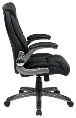 Work Smart™ Black Faux Leather Mid Back Managers Chair [FLH24987-U6] -Office Chairs Unlimited Sales work smart black faux leather mid back managers chair flh24987 u6 39081837527288