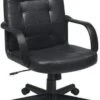 Work Smart Eco Leather Mid Back Office Chair [EC3393]