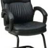 Work Smart Eco Leather Sled Base Guest Chair [EC9235]