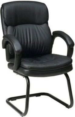 Work Smart Eco Leather Sled Base Guest Chair [EC9235]