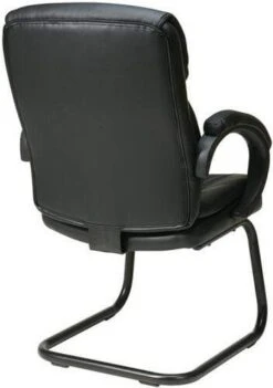 Work Smart Eco Leather Sled Base Guest Chair [EC9235] -Office Chairs Unlimited Sales work smart eco leather sled base guest chair ec9235 31529350332567