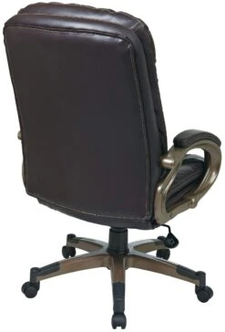 Work Smart™ Executive Espresso Leather Arm Chair Cocoa Frame [ECH83501-EC1] -Office Chairs Unlimited Sales work smart executive espresso leather arm chair cocoa frame ech83501 ec1 31809498710167