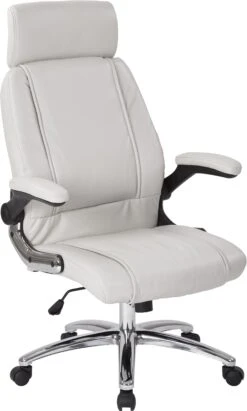 Work Smart™ Executive Faux Leather Chair Chrome Base [FL27513C] -Office Chairs Unlimited Sales work smart executive faux leather chair chrome base fl27513c cream 29004339380375