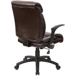 Work Smart™ Faux Leather Managers Chair With Flip Arms [FL89675] -Office Chairs Unlimited Sales work smart faux leather managers chair with flip arms fl89675 29467664351383