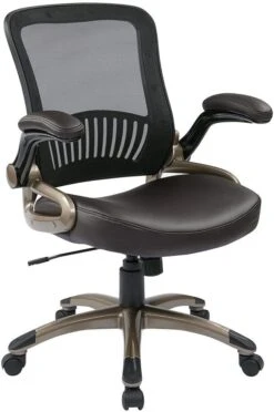 Work Smart Screen Back Modern Mesh Chair With Flip Arms [EM35201]