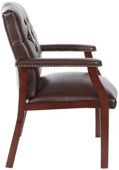 Work Smart Traditional Visitors Chair With Padded Arms [TV233] -Office Chairs Unlimited Sales work smart traditional visitors chair with padded arms tv233 jamestown vinyl with royal cherry wood 37799776157944